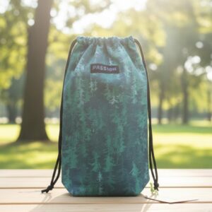 Pine trees Drawstring Bottle Bag